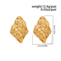 Thumbnail for Chunky Irregular Textured Square Stud Earrings