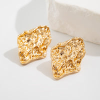 Thumbnail for Chunky Irregular Textured Square Stud Earrings