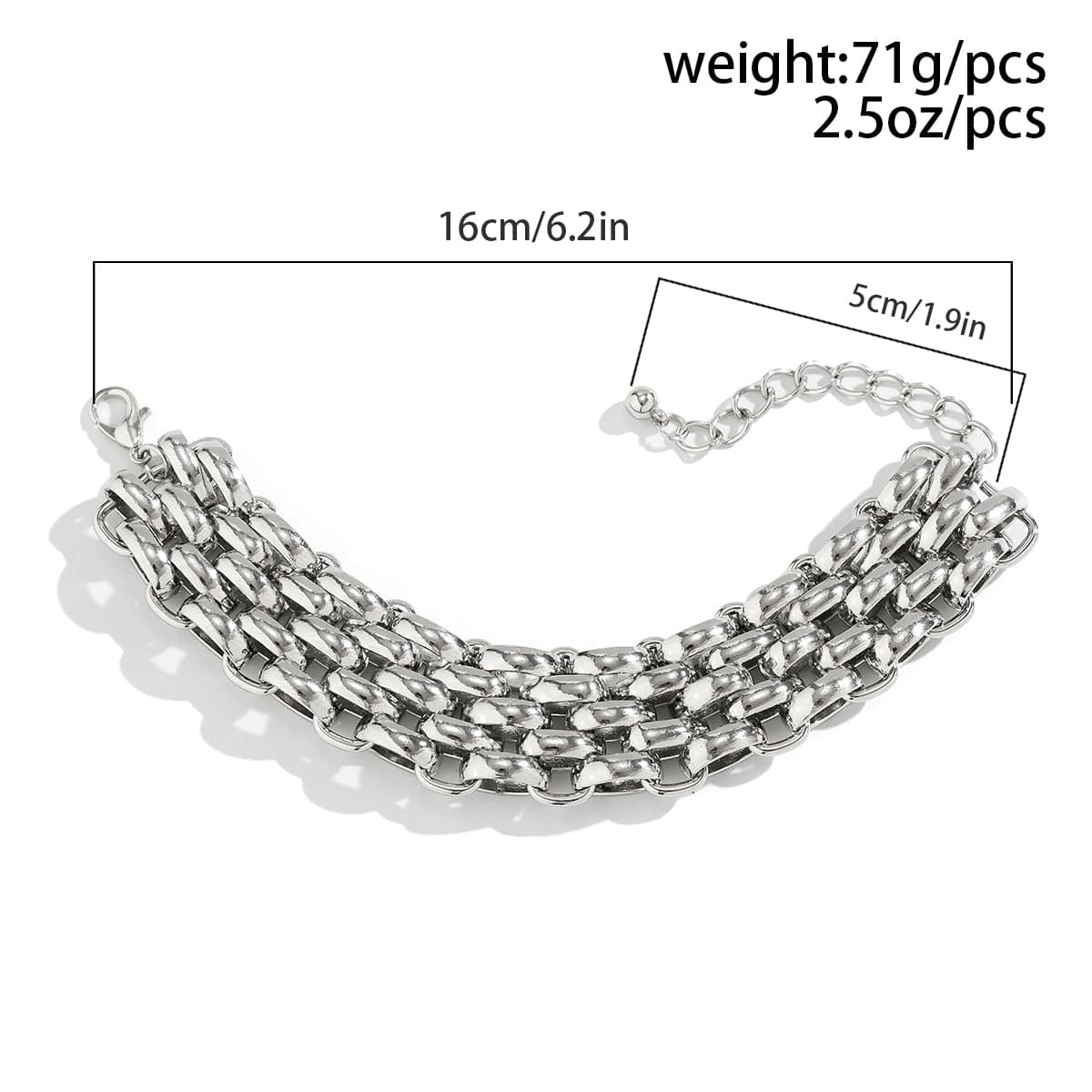 Chunky Mesh Popcorn Chain Bracelet - ArtGalleryZen