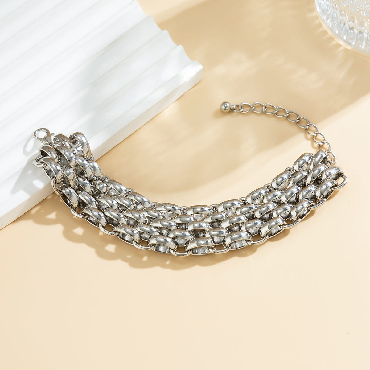 Chunky Mesh Popcorn Chain Bracelet - ArtGalleryZen