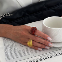 Thumbnail for Chunky Resin Ring - Bold Minimalist Statement Jewelry for Women - ArtGalleryZen