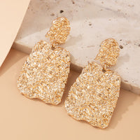 Thumbnail for Chunky Textured Trapezoidal Shape Dangle Earrings