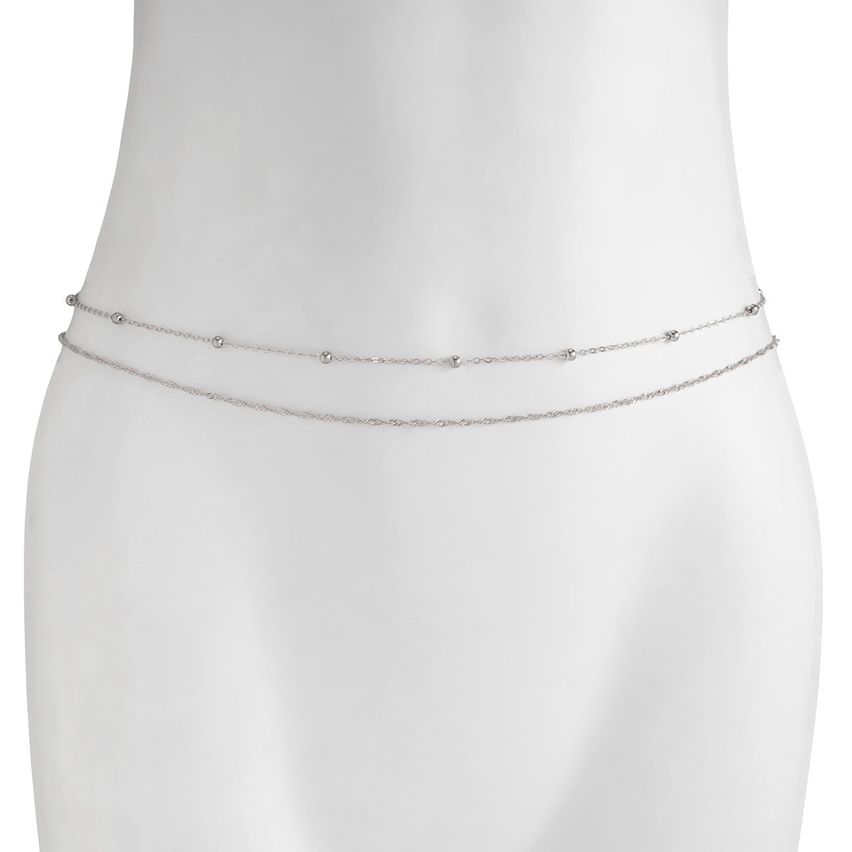 Classic 2pcs Ball Charm Twisted Waist Chain Set - ArtGalleryZen