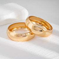 Thumbnail for Classic 2pcs Gold Silver Plated Glossy Textured Bangle Bracelet Set