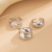 Thumbnail for Classic 3pcs Glossy Twisted Stackable Ring Set