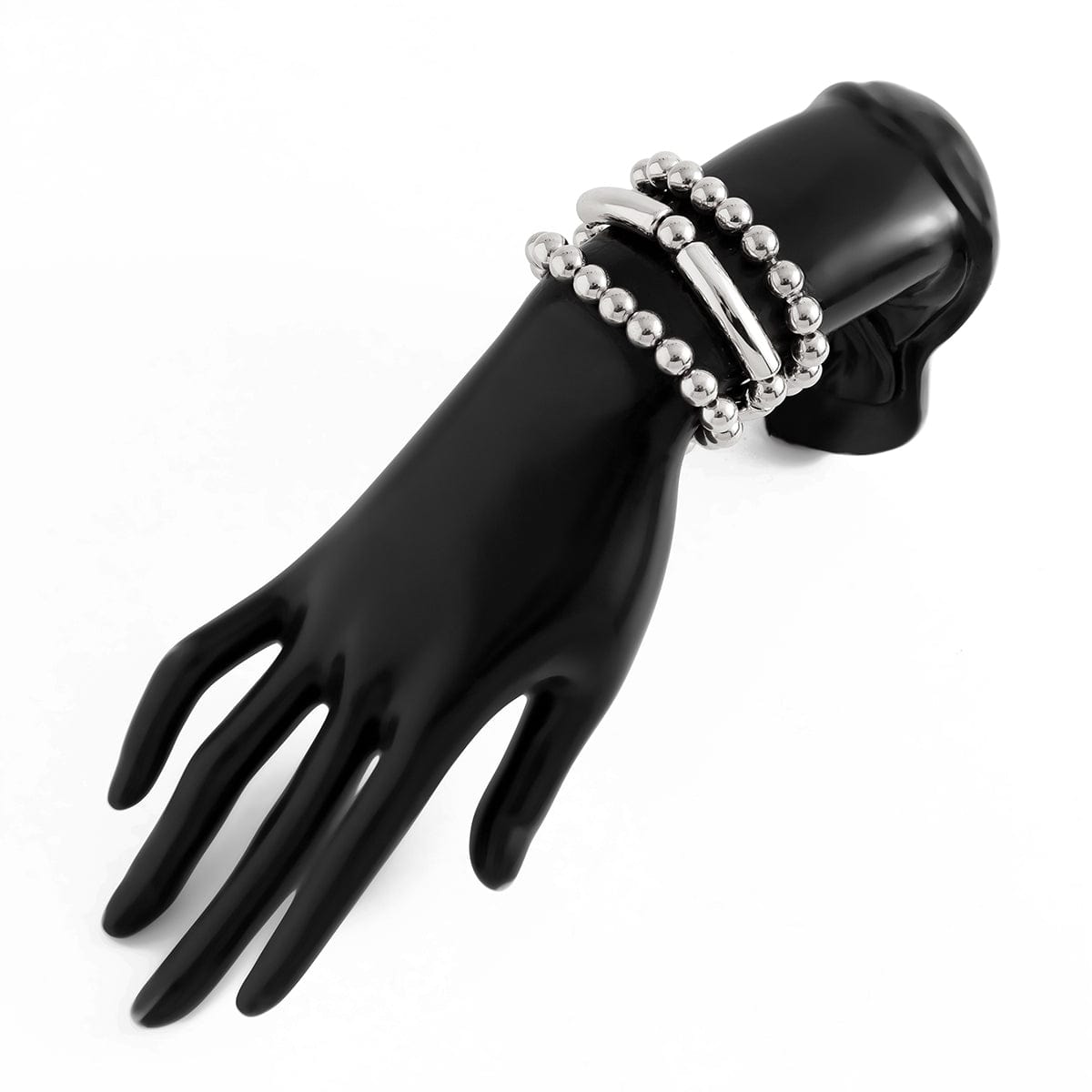 Classic 3pcs Gold Silver Plated Ball Chain Bracelet Set - ArtGalleryZen