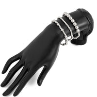 Thumbnail for Classic 3pcs Gold Silver Tone Ball Chain Bracelet Set - ArtGalleryZen