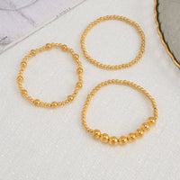 Thumbnail for Classic 3pcs Gold Silver Tone Ball Chain Bracelet Set - ArtGalleryZen