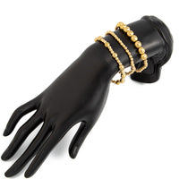 Thumbnail for Classic 3pcs Gold Silver Tone Ball Chain Bracelet Set - ArtGalleryZen