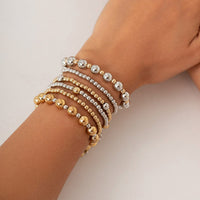 Thumbnail for Classic 6 Pcs Two Tone Ball Chain Stackable Bracelet Set