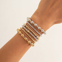 Thumbnail for Classic 6 Pcs Two Tone Ball Chain Stackable Bracelet Set