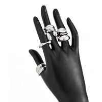 Thumbnail for Classic 6pcs Chunky Irregular Curved Ring Set - ArtGalleryZen