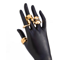 Thumbnail for Classic 6pcs Chunky Irregular Curved Ring Set - ArtGalleryZen
