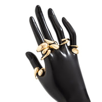 Thumbnail for Classic 6pcs Gold Silver Plated Irregular Waterdrop Ring Set - ArtGalleryZen