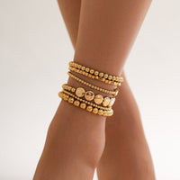 Thumbnail for Classic 6pcs Star Round Disk Ball Chain Anklet Set