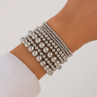 Thumbnail for Classic 8pcs Gold Silver Tone Ball Chain Bracelet Set