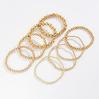 Thumbnail for Classic 8pcs Gold Silver Tone Ball Chain Bracelet Set