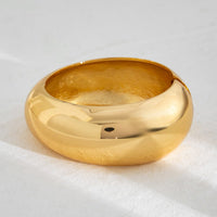 Thumbnail for Classic Gold Tone Wide Cuff Bangle Bracelet