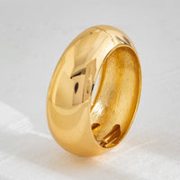 Thumbnail for Classic Gold Tone Wide Cuff Bangle Bracelet