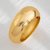 Thumbnail for Classic Gold Tone Wide Cuff Bangle Bracelet