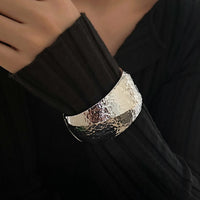 Thumbnail for Classic Chunky Textured Wide Cuff Bangle Bracelet