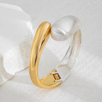 Thumbnail for Classic Frosted Metallic Waterdrop Bangle Bracelet - ArtGalleryZen