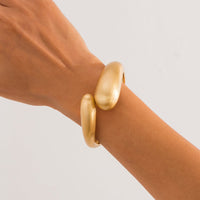 Thumbnail for Classic Frosted Metallic Waterdrop Bangle Bracelet