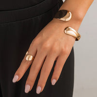 Thumbnail for Classic Glossy Open Ring Bangle Bracelet Set