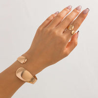 Thumbnail for Classic Glossy Open Ring Bangle Bracelet Set