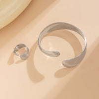 Thumbnail for Classic Glossy Open Ring Bangle Bracelet Set