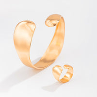 Thumbnail for Classic Glossy Open Ring Bangle Bracelet Set