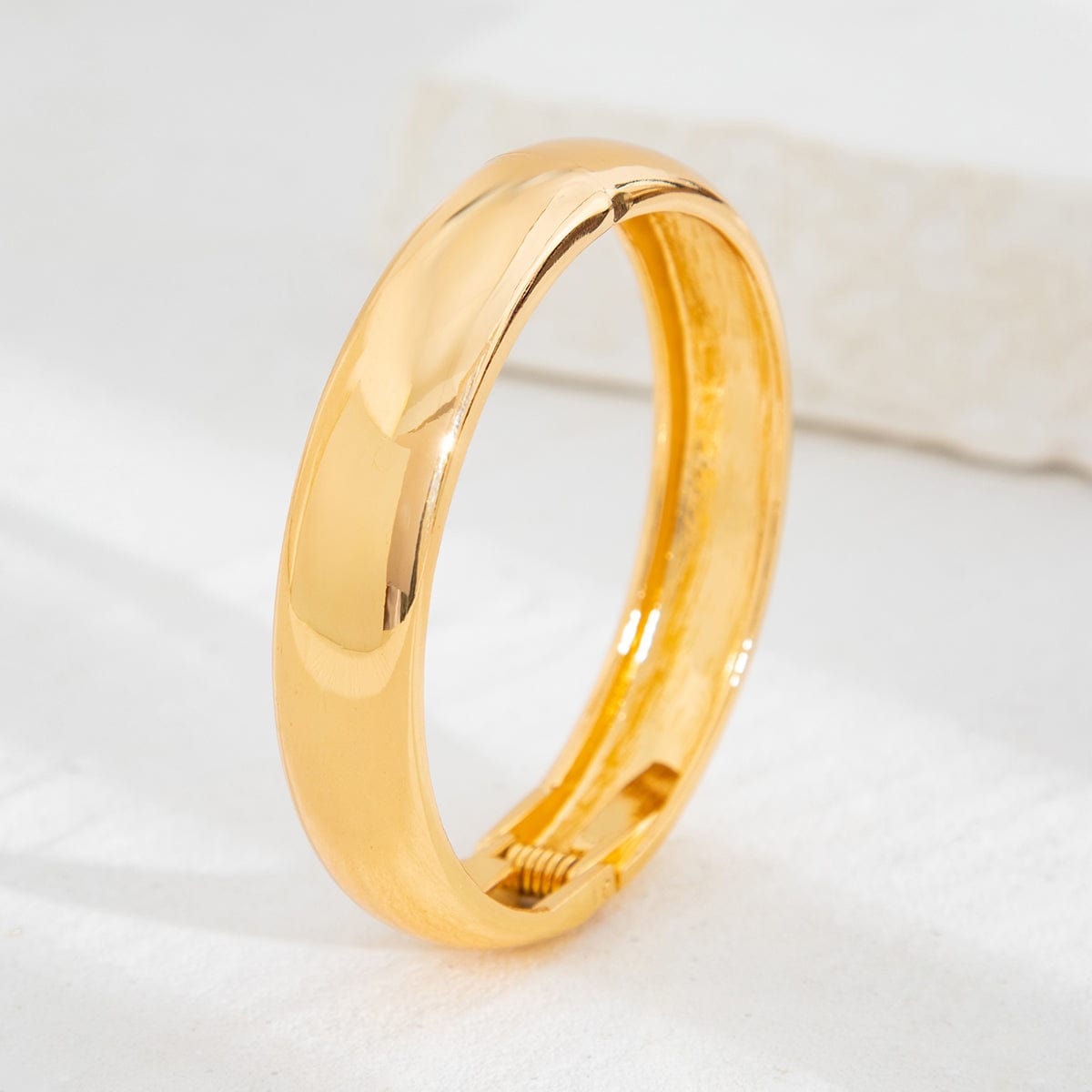 Classic Gold Silver Plated Bangle Bracelet - ArtGalleryZen