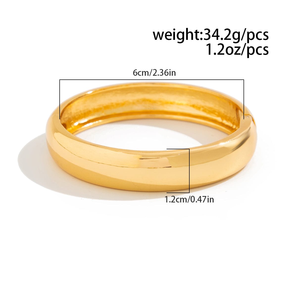 Classic Gold Silver Plated Bangle Bracelet - ArtGalleryZen
