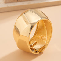 Thumbnail for Classic Gold Silver Plated Cut Surface Wide Cuff Bangle Bracelet