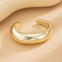 Thumbnail for Classic Gold Silver Plated Open Bangle Bracelet - ArtGalleryZen