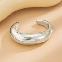 Thumbnail for Classic Gold Silver Plated Open Bangle Bracelet - ArtGalleryZen