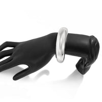 Thumbnail for Classic Gold Silver Plated Open Bangle Bracelet - ArtGalleryZen