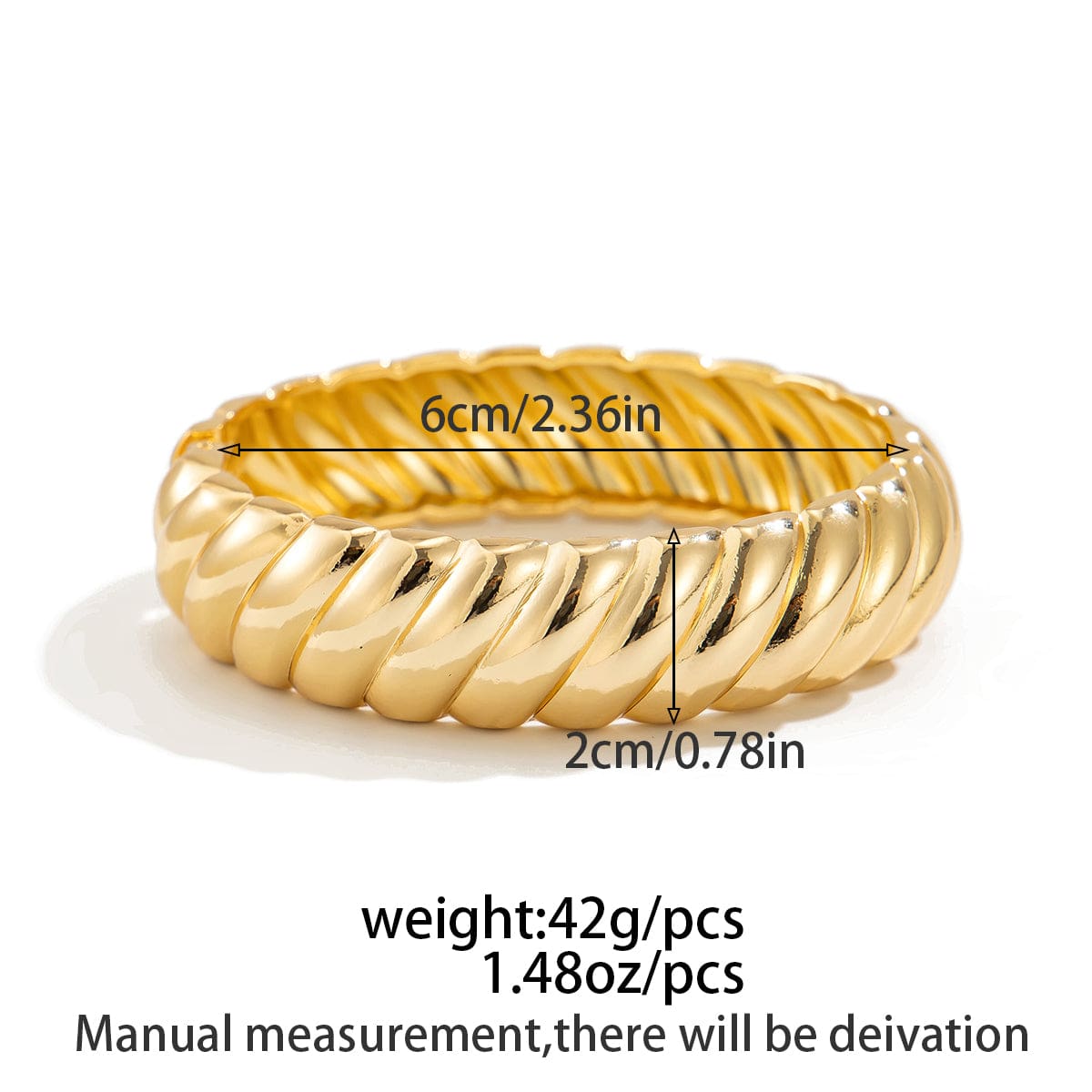 Classic Gold Silver Tone Twisted Bangle Bracelet Set - ArtGalleryZen