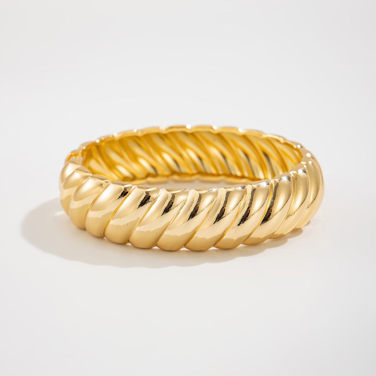 Classic Gold Silver Tone Twisted Bangle Bracelet Set - ArtGalleryZen