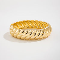 Thumbnail for Classic Gold Silver Tone Twisted Bangle Bracelet Set - ArtGalleryZen