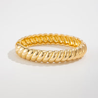Thumbnail for Classic Gold Silver Tone Twisted Bangle Bracelet Set - ArtGalleryZen