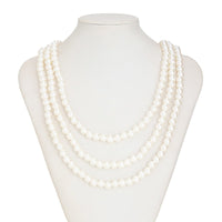 Thumbnail for Classic Layered Pearl Long Chain Necklace