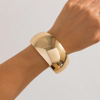 Thumbnail for Classic Metallic Chunky Wide Cuff Bangle Bracelet - ArtGalleryZen