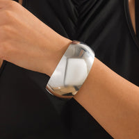 Thumbnail for Classic Metallic Chunky Wide Cuff Bangle Bracelet