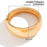 Thumbnail for Classic Metallic Chunky Wide Cuff Bangle Bracelet