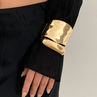 Thumbnail for Classic Minimalist Gold Silver Tone Glossy Bangle Bracelet - ArtGalleryZen