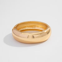 Thumbnail for Classic Minimalist Gold Silver Tone Glossy Bangle Bracelet