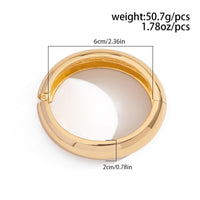 Thumbnail for Classic Minimalist Gold Silver Tone Glossy Bangle Bracelet