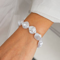 Thumbnail for Classic Toggle Clasp Irregular Pearl Chain Necklace Bracelet