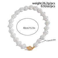 Thumbnail for Classic Toggle Clasp Irregular Pearl Chain Necklace Bracelet